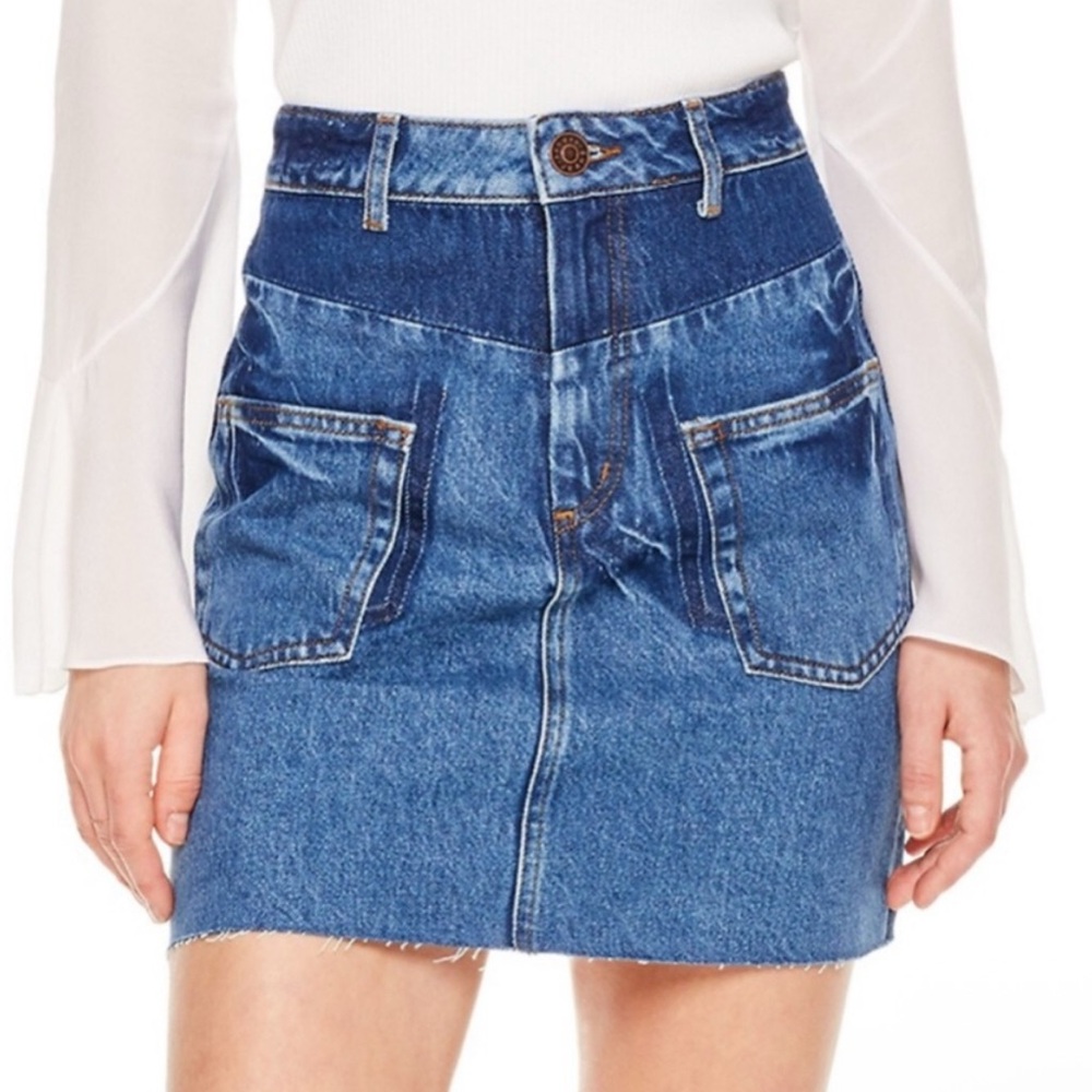Sandro Faded denim skirt